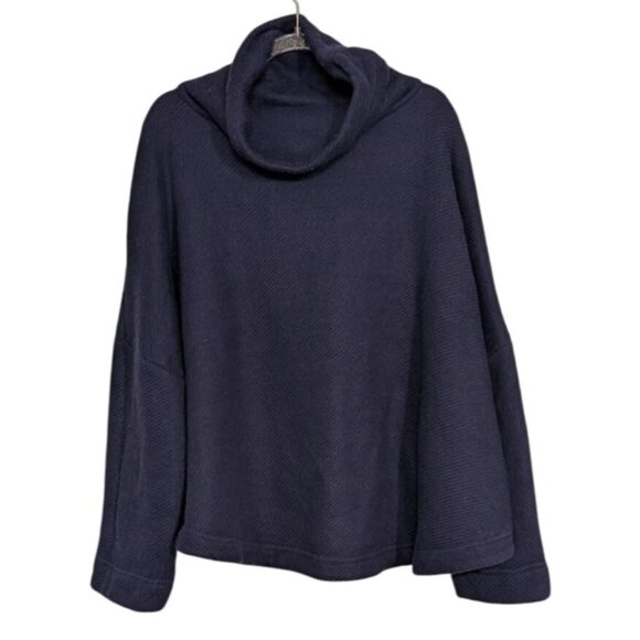 Free People Beach Turtleneck Womens Size Small Purple Cropped Open Back Sweater - Picture 1 of 9